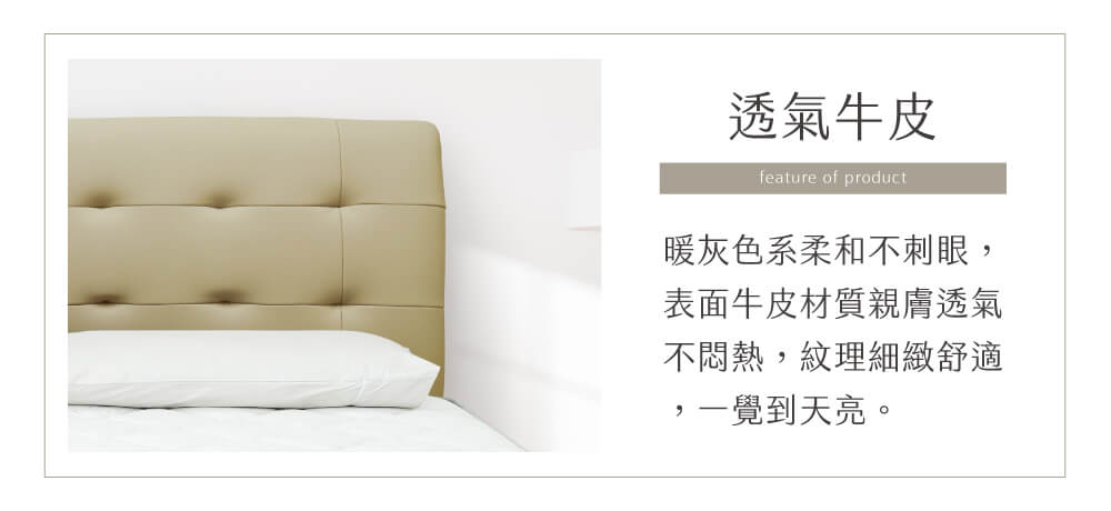 O’IN北歐風家具｜慕光半牛皮床台